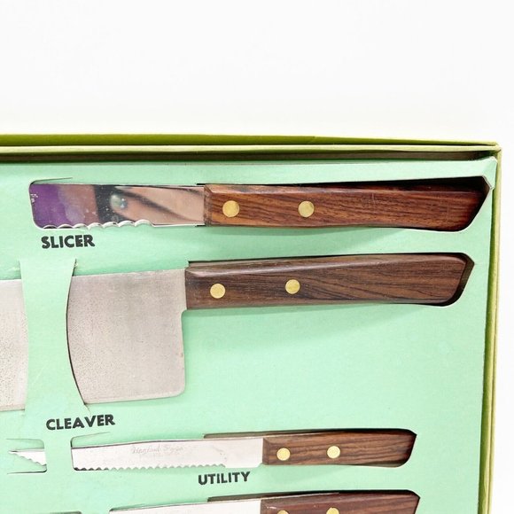 Vintage Hanford Forge Colonial Kitchen Stainless Steel Cutlery Set In Box Japan - Picture 3 of 12